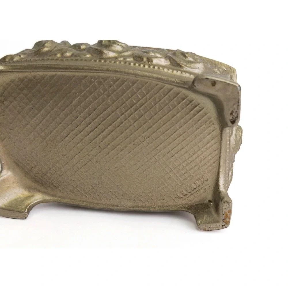 Antique Edwardian Jewelry Box Gold Gilt Metal Casket Style